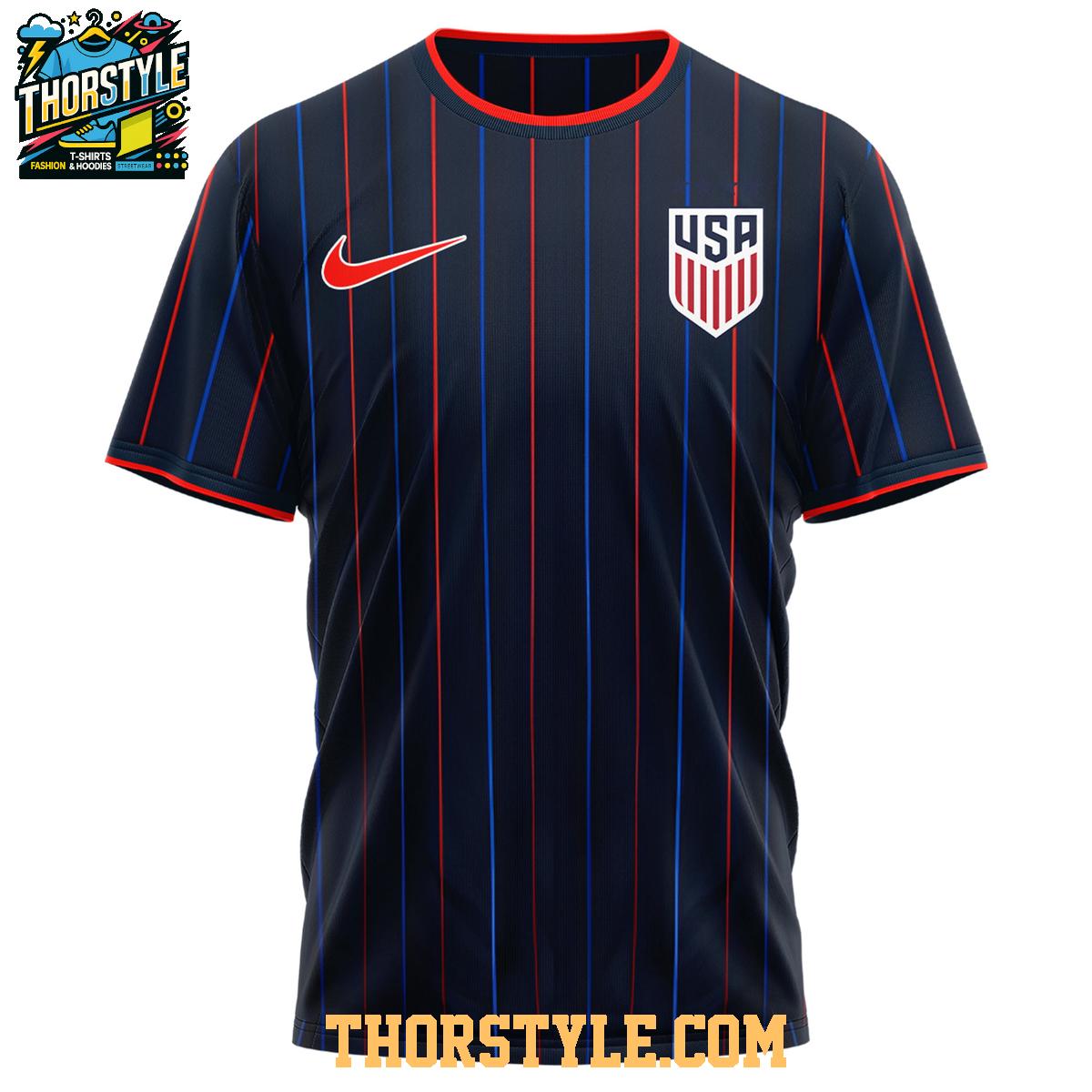 USA Soccer Team USNT 2025 Heartbeat Away Stadium Proud Hoodie T-Shirt USA Soccer Team USNT 2025 Heartbeat Away Stadium Proud Hoodie T-Shirt