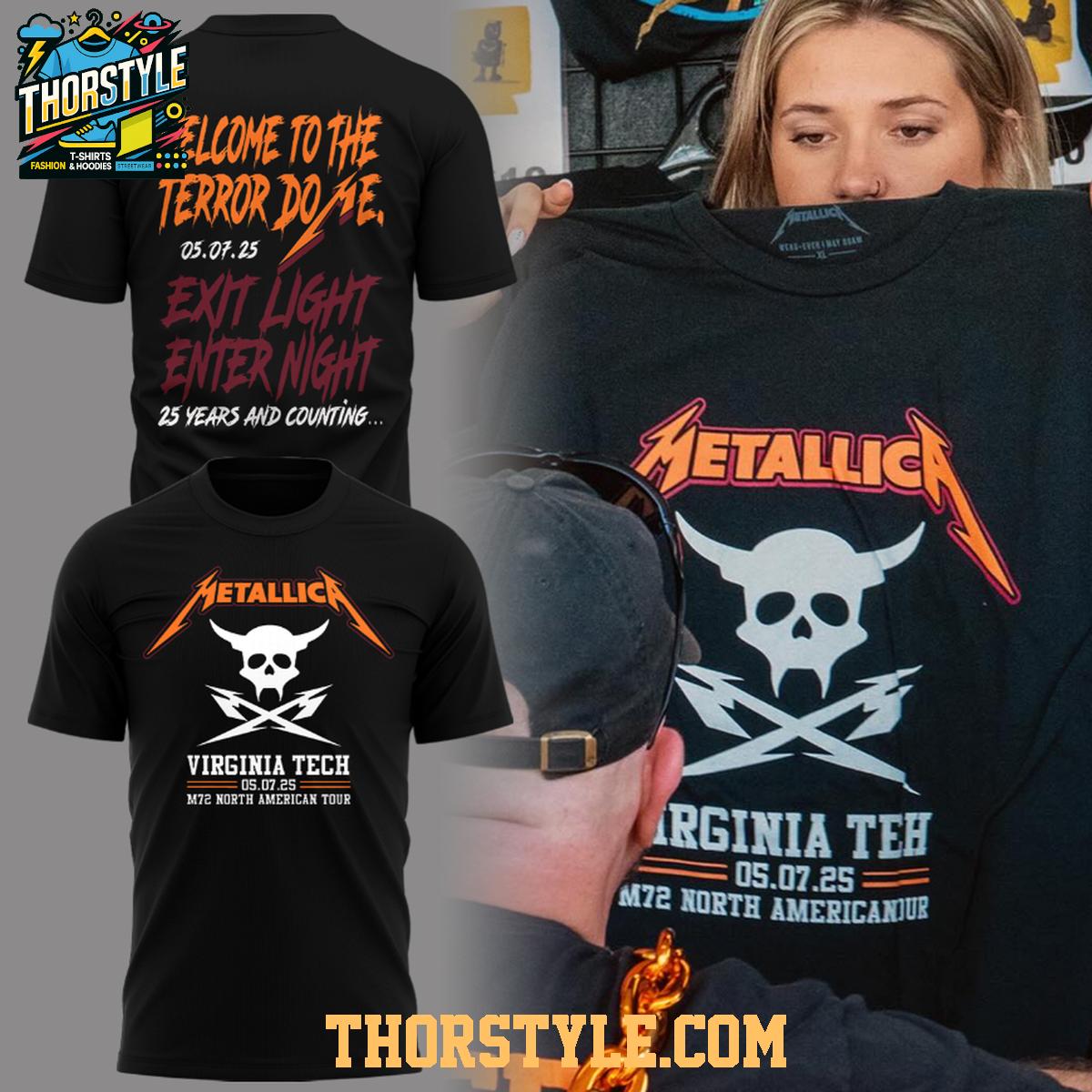 Virginia Tech Hokies Metallica M72 Exit Light Enter Night 2025 Hoodie T-Shirt Virginia Tech Hokies Metallica M72 Exit Light Enter Night 2025 Hoodie T-Shirt