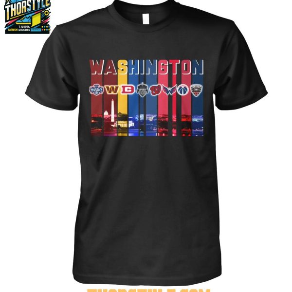 Washington Commanders Capitals Washington Mystics Nationals Sport City T-Shirt