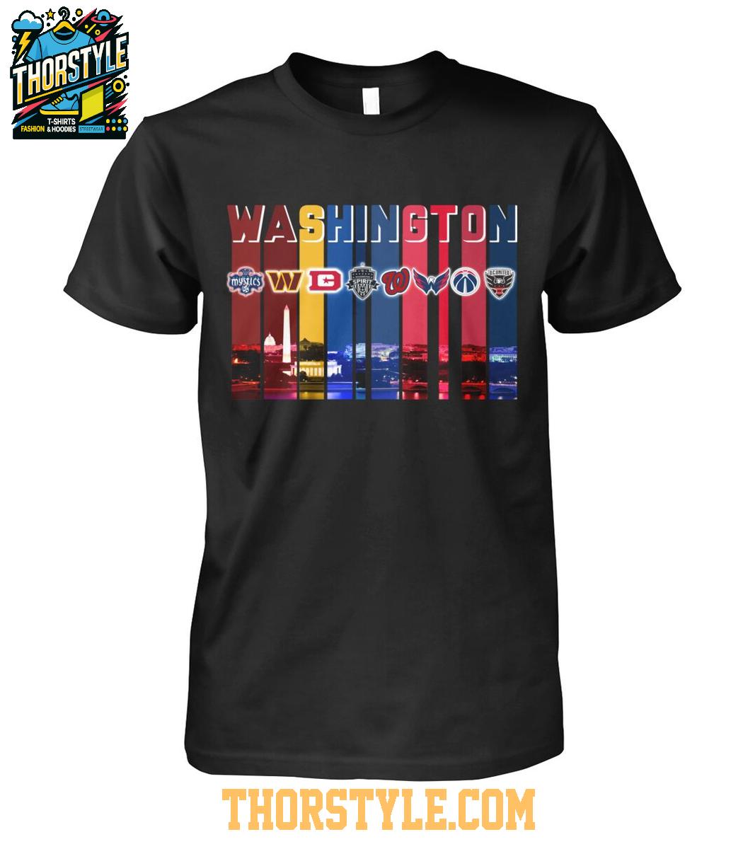 Washington Commanders Capitals Washington Mystics Nationals Sport City T-Shirt Washington Commanders Capitals Washington Mystics Nationals Sport City T-Shirt