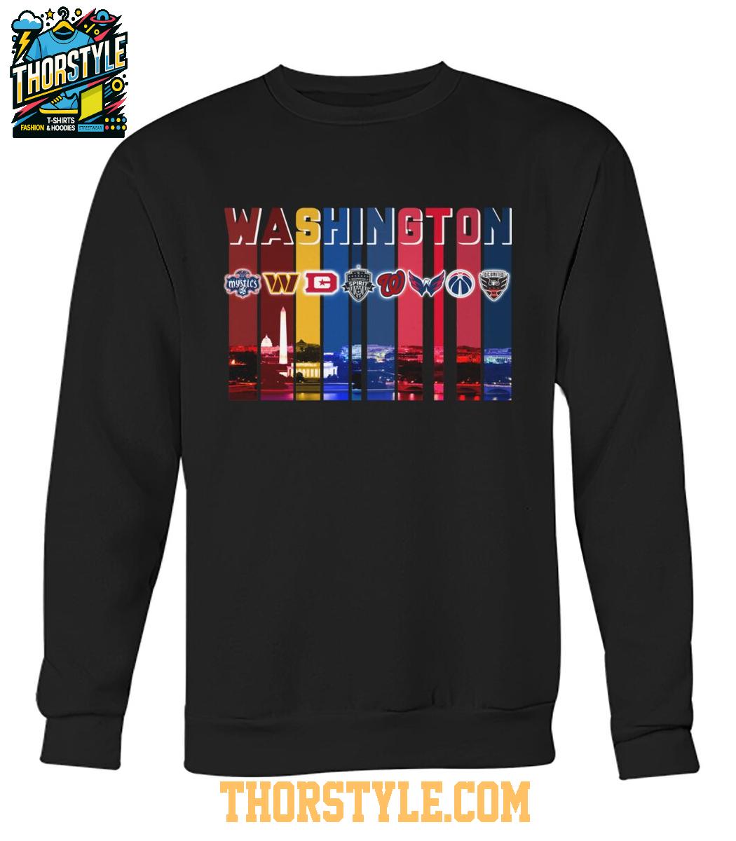 Washington Commanders Capitals Washington Mystics Nationals Sport City T-Shirt Washington Commanders Capitals Washington Mystics Nationals Sport City T-Shirt