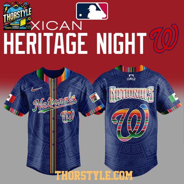 Washington Nationals Mexican Heritage Familia 2025 Personalized Baseball Jersey