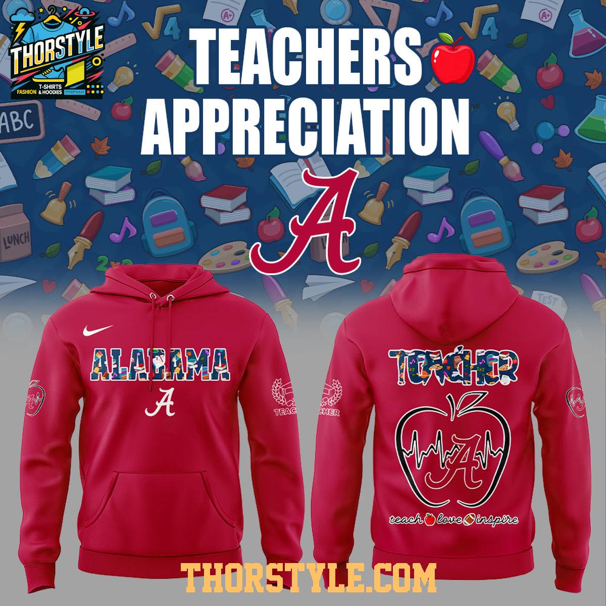 Alabama Crimson Teachers 2025 Day Of Appreciation Hoodie T-Shirt Alabama Crimson Teachers 2025 Day Of Appreciation Hoodie T-Shirt