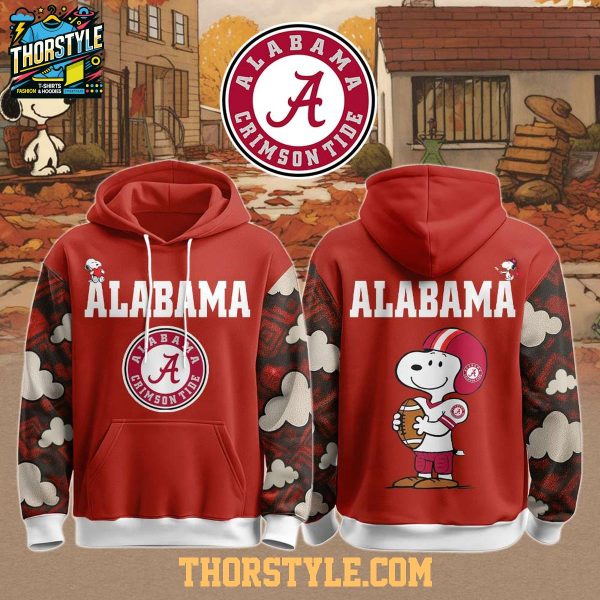 Alabama Crimson Tide Snoopy Roll Tide Peanuts 2025 Hoodie T-Shirt