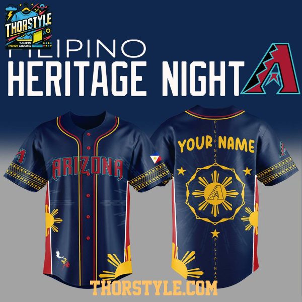 Arizona Diamondbacks Pinoy Filipino Heritage 2025 Culture Baseball Jersey Arizona Diamondbacks Pinoy Filipino Heritage 2025 Culture Baseball Jersey
