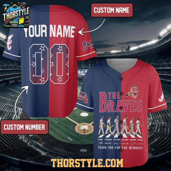 Atlanta Braves Since 1871 Thank You Personalized Baseball Jersey Atlanta Braves Since 1871 Thank You Personalized Baseball Jersey