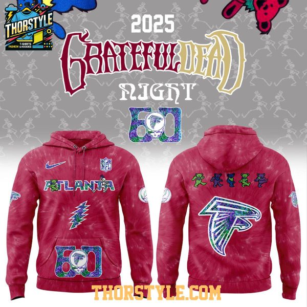 Atlanta Falcons NFL Grateful Dead Grateful 60 Years 2025 Hoodie T-Shirt Atlanta Falcons NFL Grateful Dead Grateful 60 Years 2025 Hoodie T-Shirt