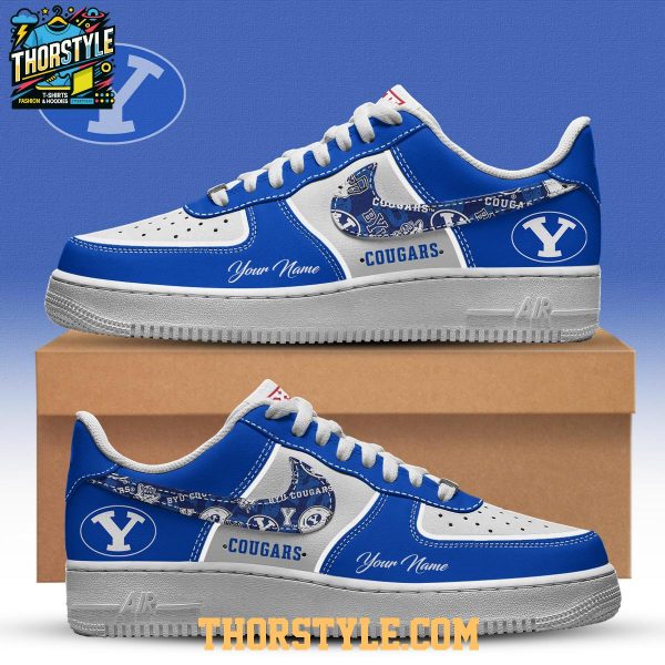 BYU Cougars Rise And Roar Big 12 NCAA 2025 Personalized Air Force 1 Shoes