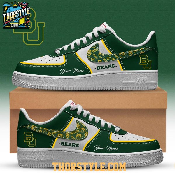 Baylor Bears Sic ‘Em Bears Big 12 NCAA 2025 Personalized Air Force 1 Shoes