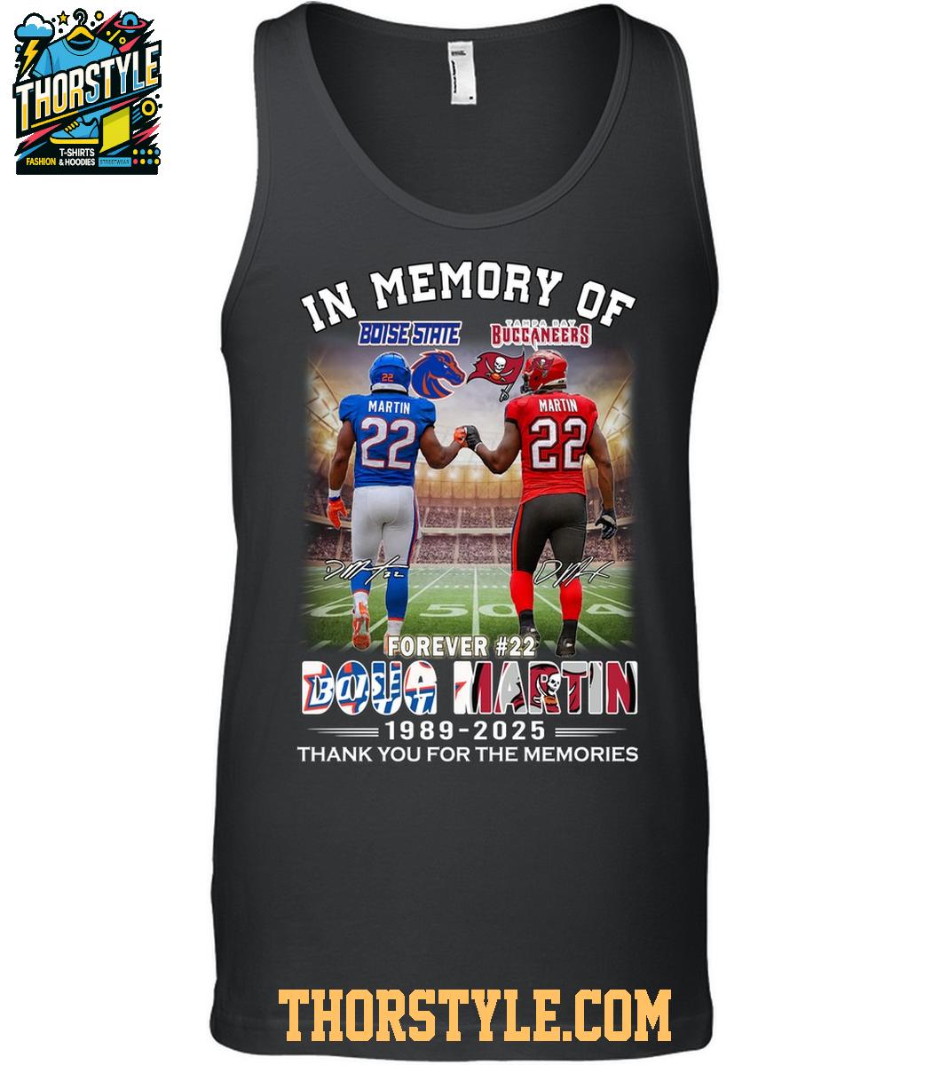 Boise State Broncos Tampa Bay Buccaneers Doug Martin 4ever Memories 2025 T-Shirt Boise State Broncos Tampa Bay Buccaneers Doug Martin 4ever Memories 2025 T-Shirt