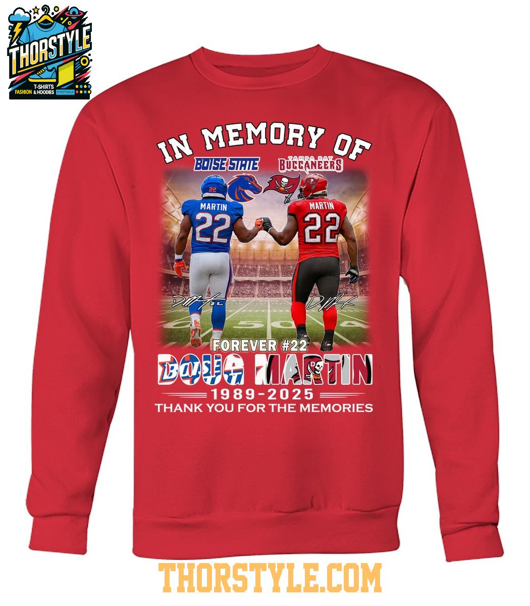 Boise State Broncos Tampa Bay Buccaneers Doug Martin 4ever Memories 2025 T-Shirt Boise State Broncos Tampa Bay Buccaneers Doug Martin 4ever Memories 2025 T-Shirt