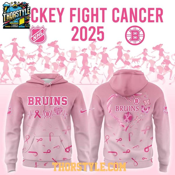 Boston Bruins Breast Cancer Awareness Month 2025 October Fighting Hoodie T-Shirt