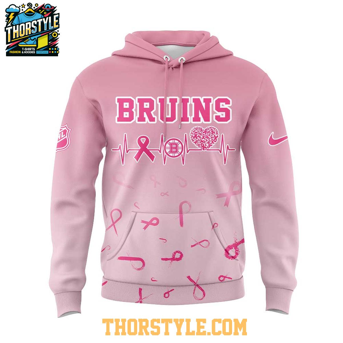 Boston Bruins Breast Cancer Awareness Month 2025 October Fighting Hoodie T-Shirt Boston Bruins Breast Cancer Awareness Month 2025 October Fighting Hoodie T-Shirt