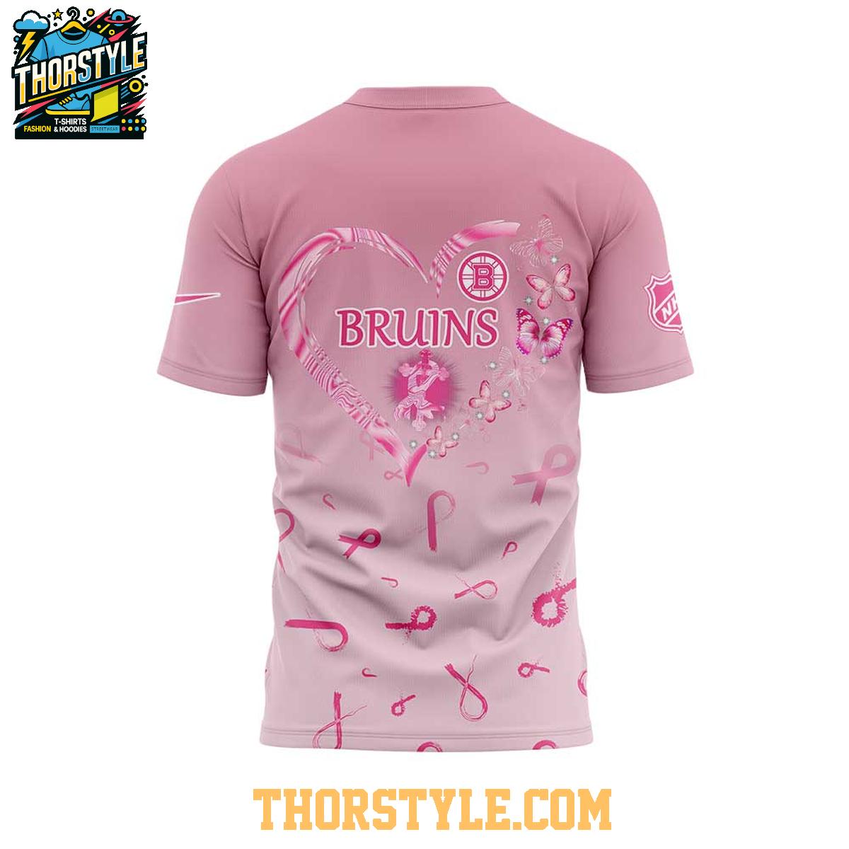 Boston Bruins Breast Cancer Awareness Month 2025 October Fighting Hoodie T-Shirt Boston Bruins Breast Cancer Awareness Month 2025 October Fighting Hoodie T-Shirt