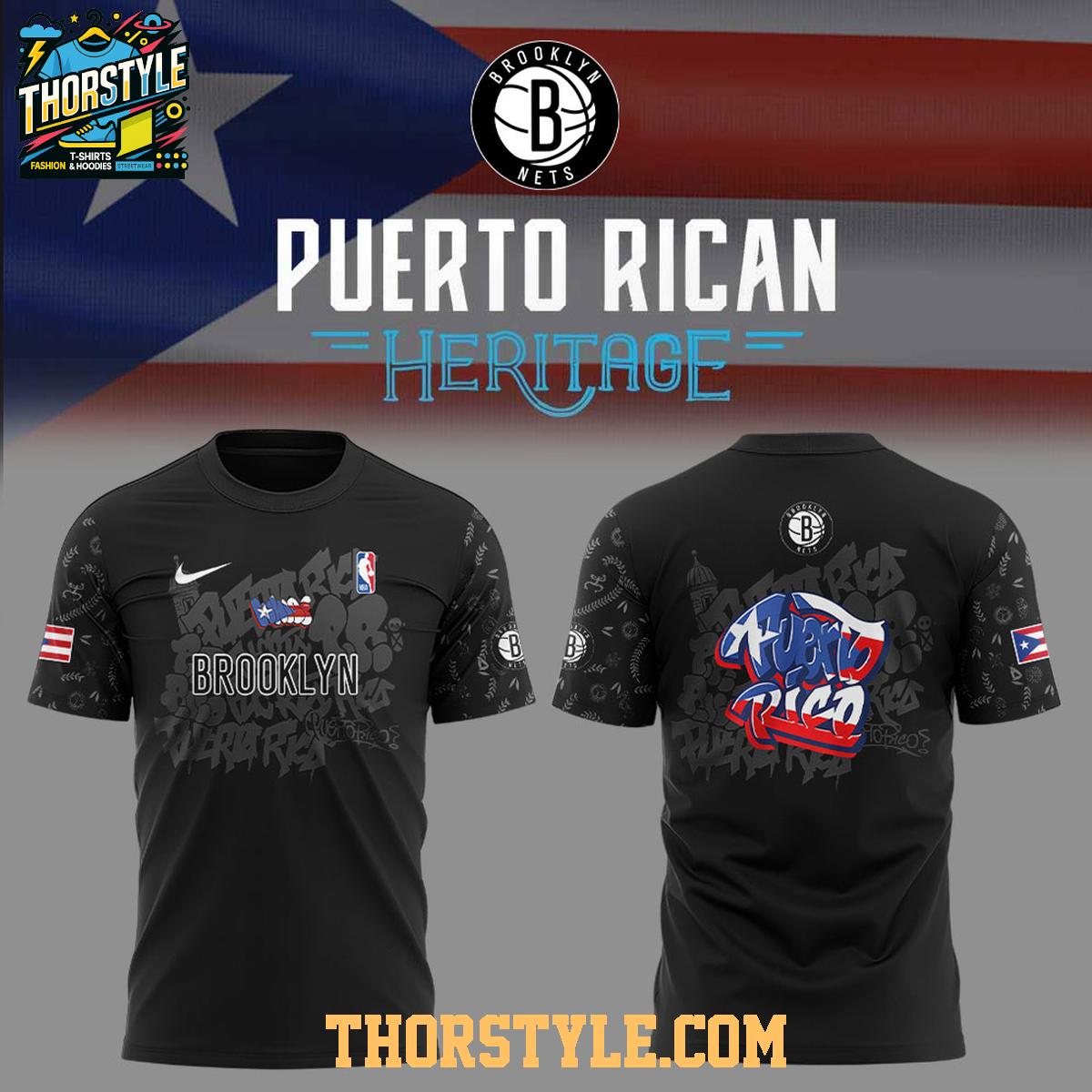 Brooklyn Nets Puerto Rican Heritage Root And Culture 2025 Hoodie T-Shirt Brooklyn Nets Puerto Rican Heritage Root And Culture 2025 Hoodie T-Shirt
