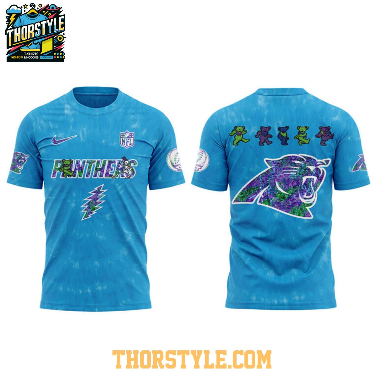 Carolina Panthers NFL Grateful Dead Grateful 60 Years 2025 Hoodie T-Shirt Carolina Panthers NFL Grateful Dead Grateful 60 Years 2025 Hoodie T-Shirt