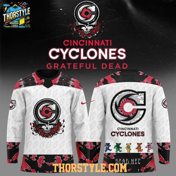 Cincinnati Cyclones Grateful Dead Night 2025 Celebrating Dead And Company Hockey Jersey