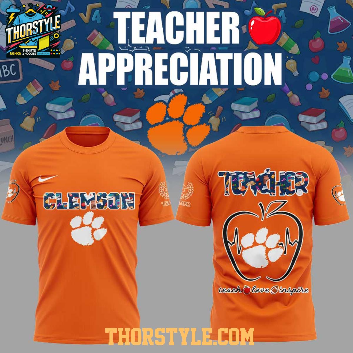 Clemson Tigers Teachers 2025 Day Of Appreciation Hoodie T-Shirt Clemson Tigers Teachers 2025 Day Of Appreciation Hoodie T-Shirt