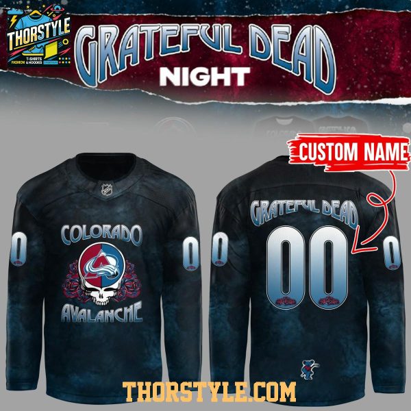 Colorado Avalanche Grateful Dead 1965-2025 Personalized Hockey Jersey