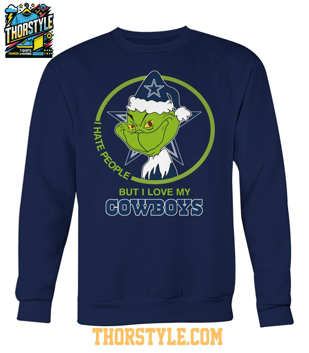Dallas Cowboys Grinch Hates People But Loves Football Xmas 2025 T-Shirt Dallas Cowboys Grinch Hates People But Loves Football Xmas 2025 T-Shirt
