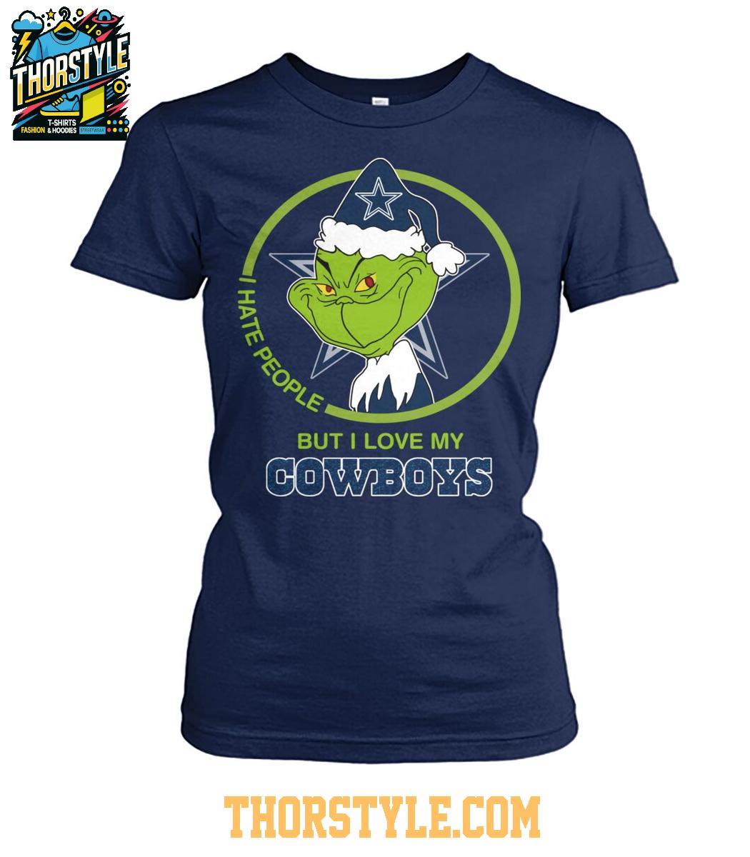 Dallas Cowboys Grinch Hates People But Loves Football Xmas 2025 T-Shirt Dallas Cowboys Grinch Hates People But Loves Football Xmas 2025 T-Shirt