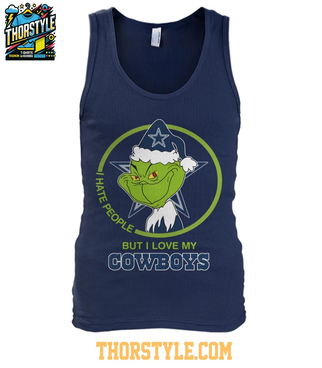 Dallas Cowboys Grinch Hates People But Loves Football Xmas 2025 T-Shirt Dallas Cowboys Grinch Hates People But Loves Football Xmas 2025 T-Shirt