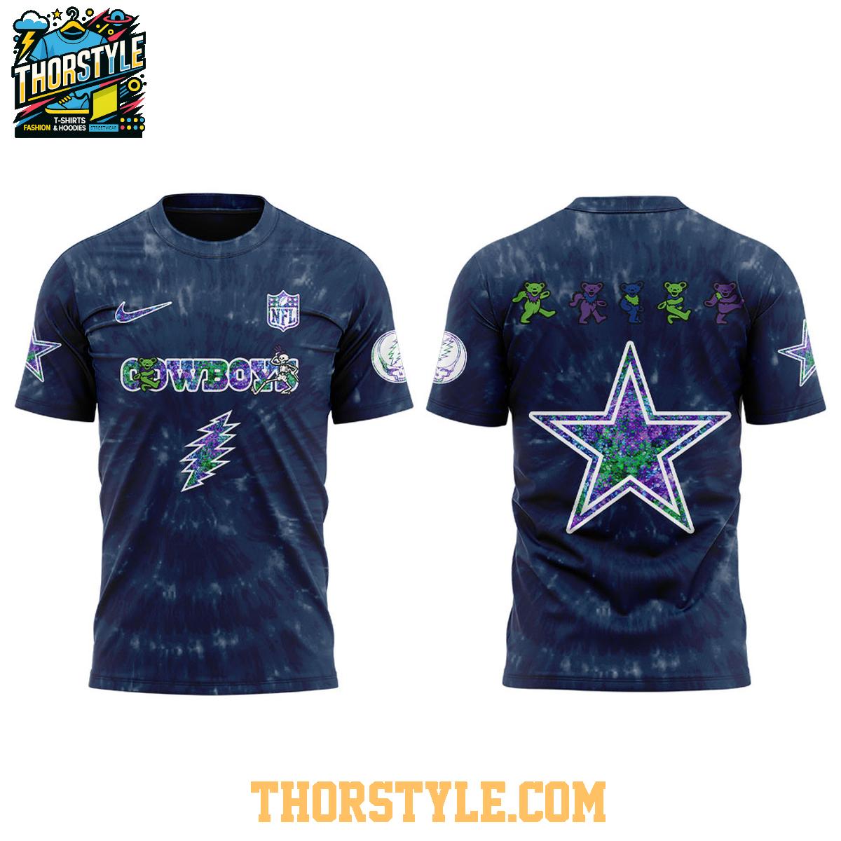 Dallas Cowboys NFL Grateful Dead Grateful 60 Years 2025 Hoodie T-Shirt Dallas Cowboys NFL Grateful Dead Grateful 60 Years 2025 Hoodie T-Shirt
