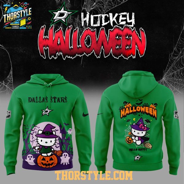 Dallas Stars Hello Kitty Happy Halloween 2025 Spooky Time Hoodie T-Shirt