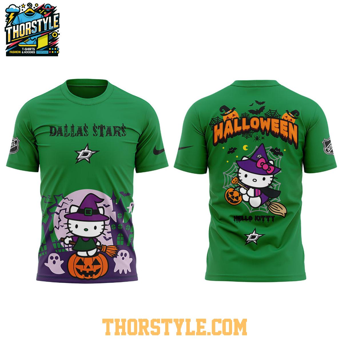 Dallas Stars Hello Kitty Happy Halloween 2025 Spooky Time Hoodie T-Shirt Dallas Stars Hello Kitty Happy Halloween 2025 Spooky Time Hoodie T-Shirt