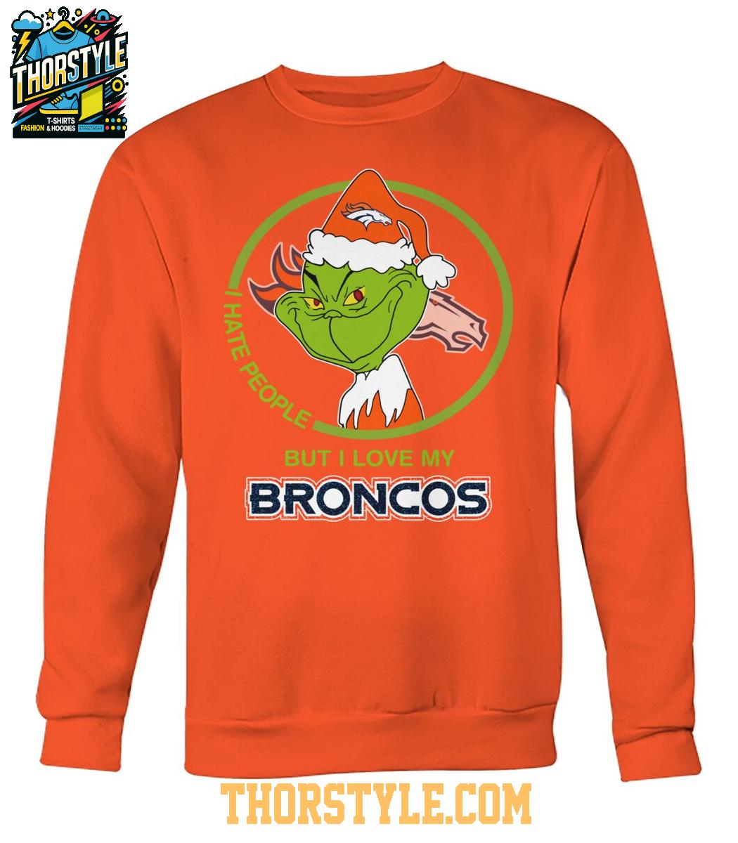 Denver Broncos Grinch Hates People But Loves Football Xmas 2025 T-Shirt Denver Broncos Grinch Hates People But Loves Football Xmas 2025 T-Shirt