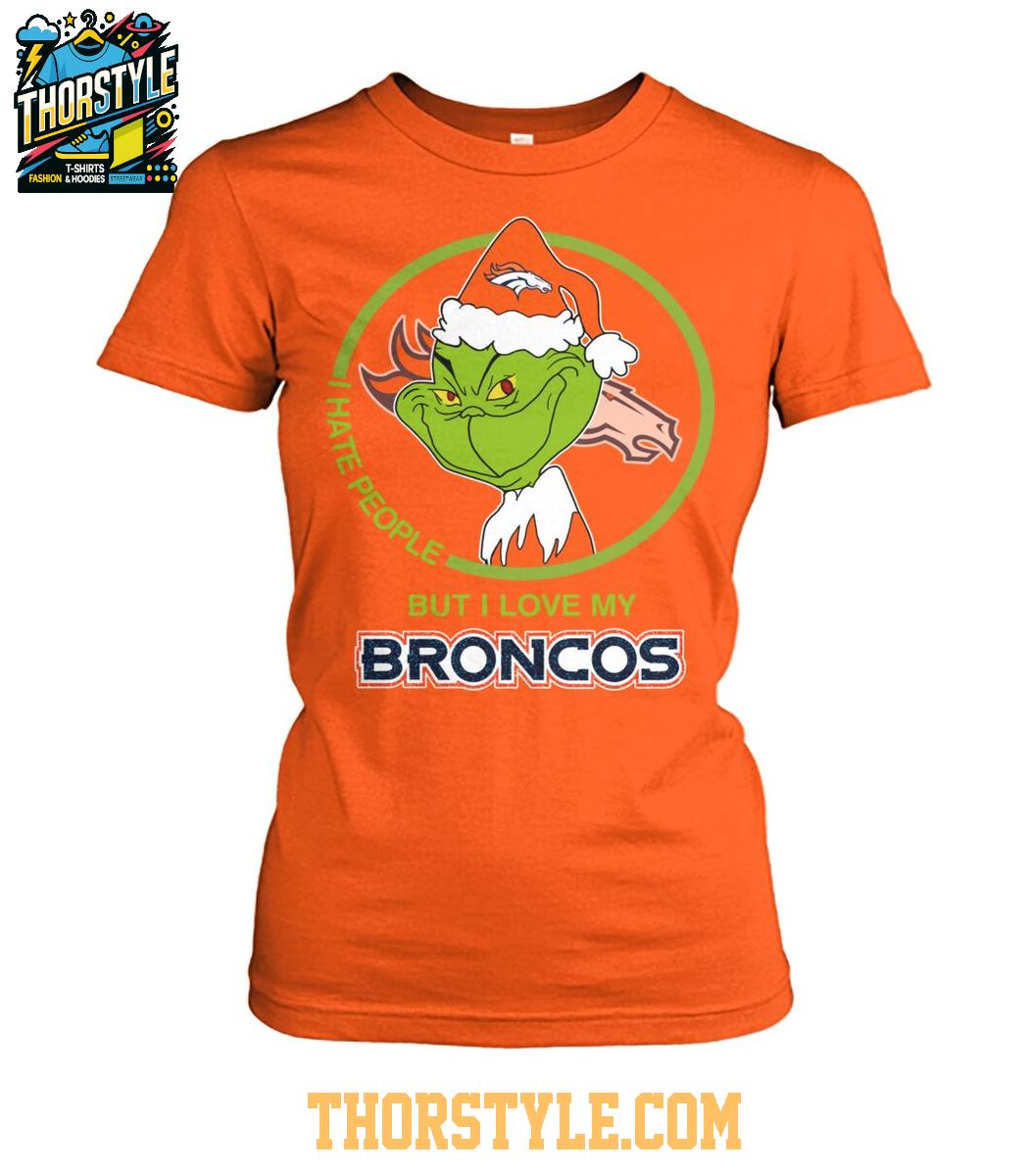 Denver Broncos Grinch Hates People But Loves Football Xmas 2025 T-Shirt Denver Broncos Grinch Hates People But Loves Football Xmas 2025 T-Shirt