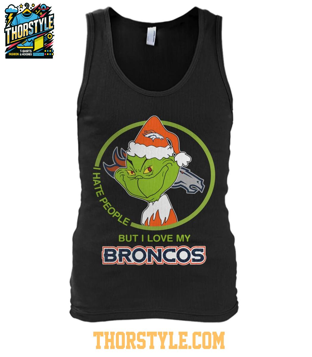 Denver Broncos Grinch Hates People But Loves Football Xmas 2025 T-Shirt Denver Broncos Grinch Hates People But Loves Football Xmas 2025 T-Shirt
