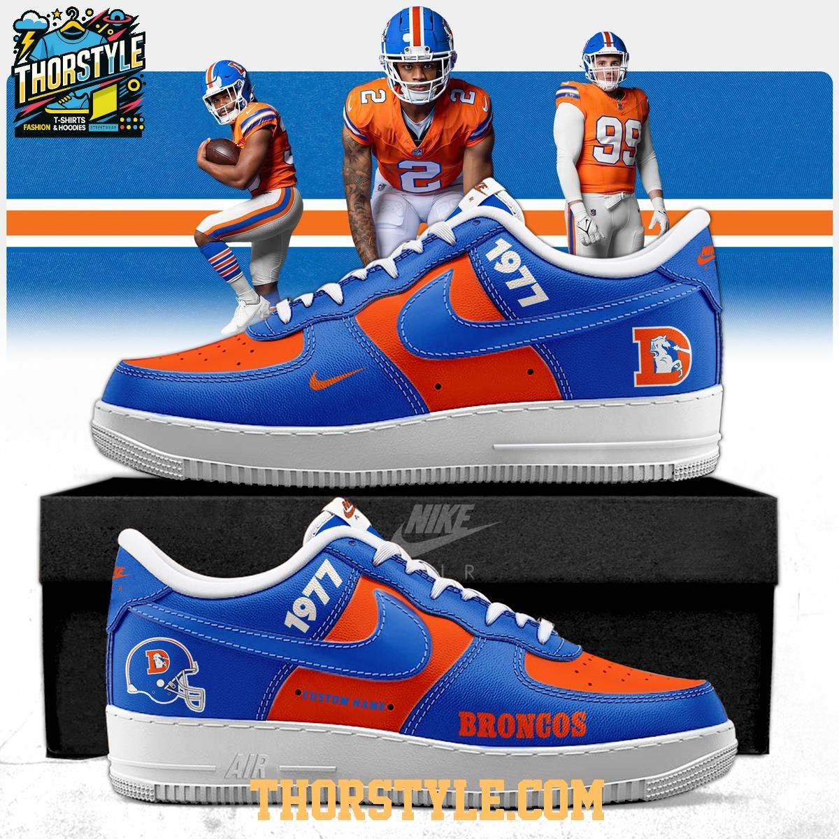 Denver Broncos Mile High 1977 Throwback 2025 Air Force 1 Shoes Denver Broncos Mile High 1977 Throwback 2025 Air Force 1 Shoes