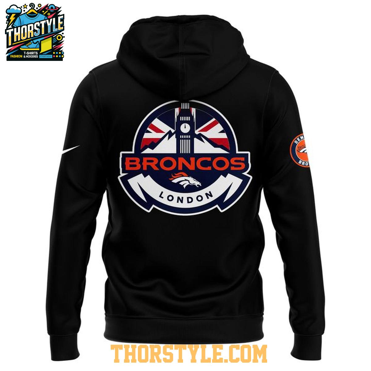 Denver Broncos NFL London Game 2025 Celebration Winning Path Hoodie T-Shirt Denver Broncos NFL London Game 2025 Celebration Winning Path Hoodie T-Shirt