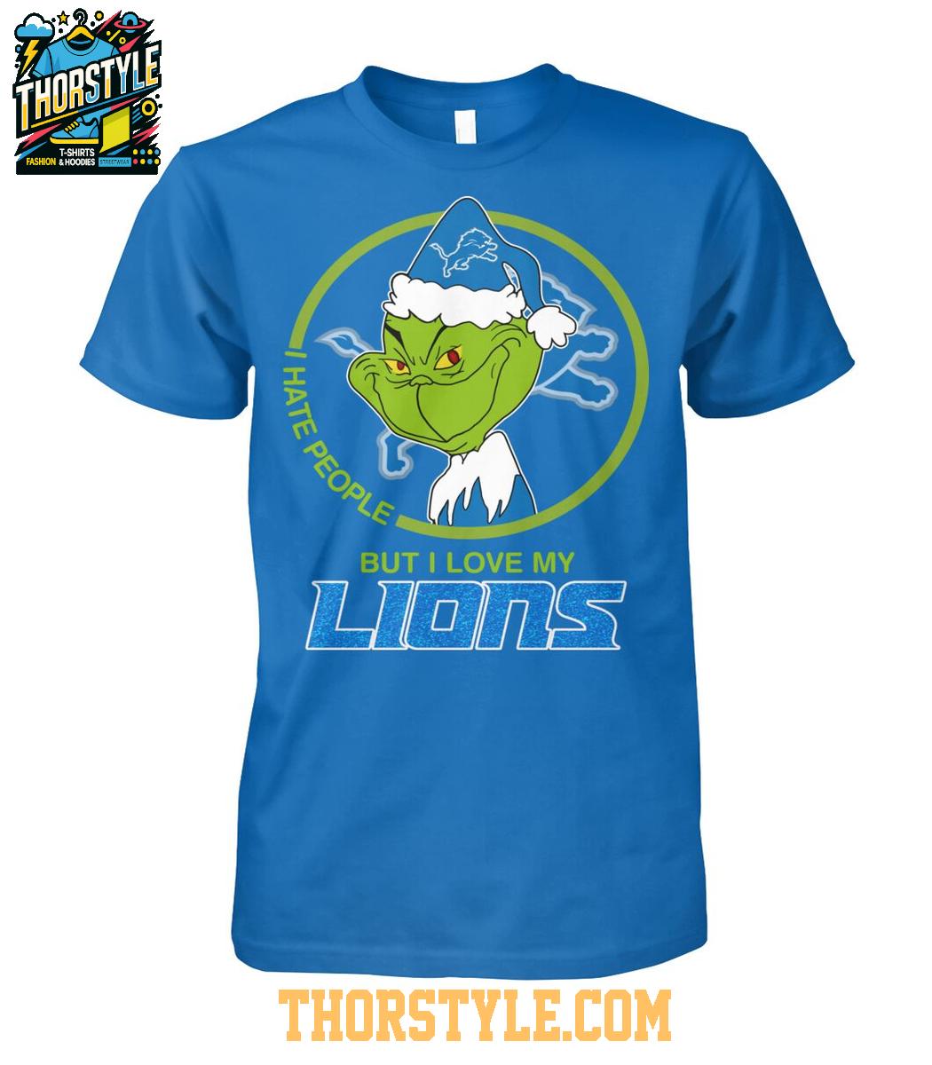 Detroit Lions Grinch Hates People But Loves Football Xmas 2025 T-Shirt Detroit Lions Grinch Hates People But Loves Football Xmas 2025 T-Shirt