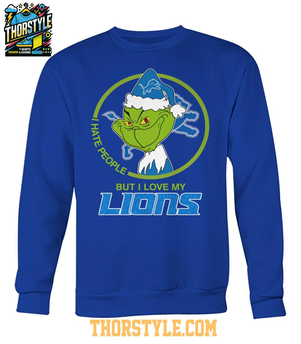 Detroit Lions Grinch Hates People But Loves Football Xmas 2025 T-Shirt Detroit Lions Grinch Hates People But Loves Football Xmas 2025 T-Shirt