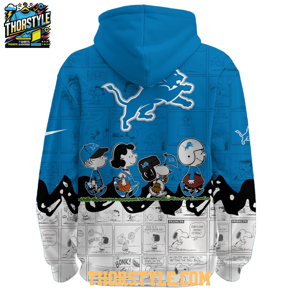 Detroit Lions Peanuts & Snoopy Charlie Browns Winter 2025 Hoodie T-Shirt Detroit Lions Peanuts & Snoopy Charlie Browns Winter 2025 Hoodie T-Shirt
