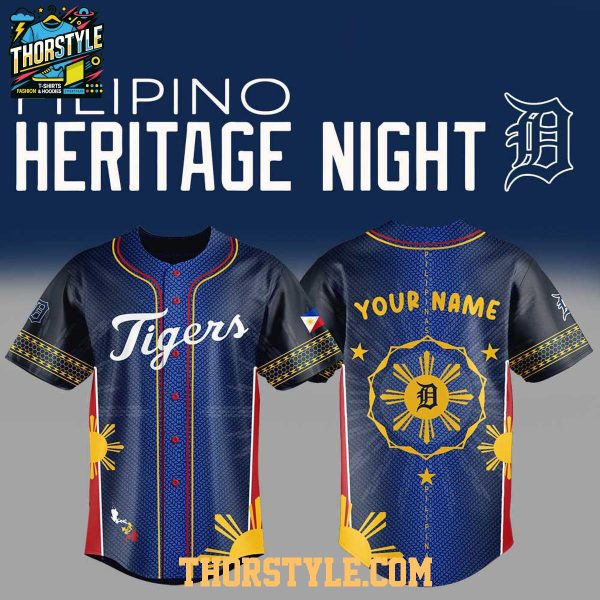 Detroit Tigers Pinoy Filipino Heritage 2025 Culture Baseball Jersey Detroit Tigers Pinoy Filipino Heritage 2025 Culture Baseball Jersey