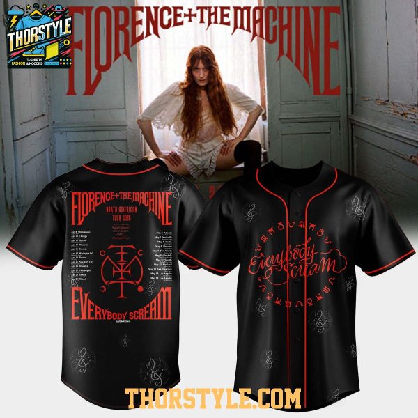 Florence The Machine Everybody Scream Tour 2026 Baseball Jersey