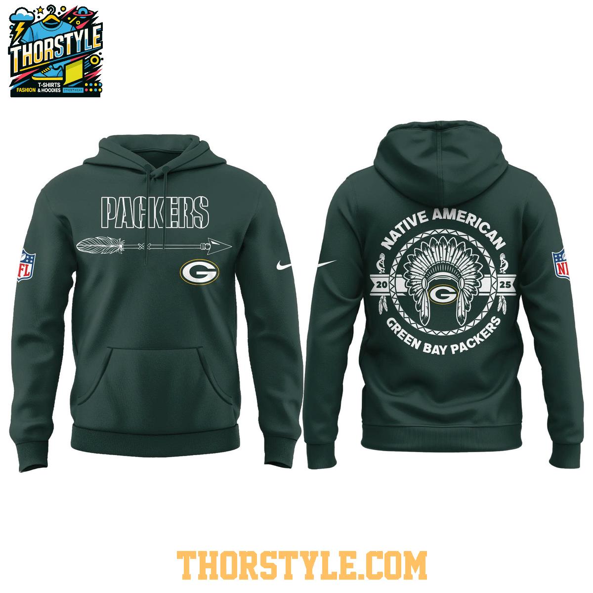 Green Bay Packers Native American Indigenous People’s Day 2025 Hoodie T-Shirt Green Bay Packers Native American Indigenous People’s Day 2025 Hoodie T-Shirt
