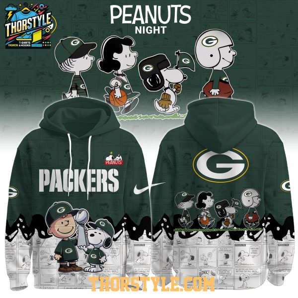 Green Bay Packers Peanuts & Snoopy Charlie Browns Winter 2025 Hoodie T-Shirt Green Bay Packers Peanuts & Snoopy Charlie Browns Winter 2025 Hoodie T-Shirt