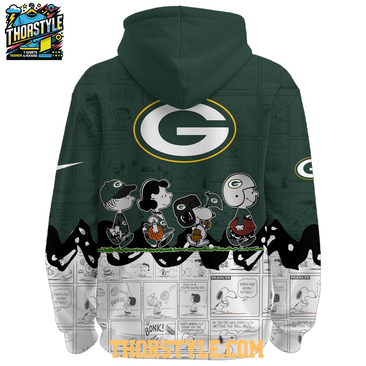 Green Bay Packers Peanuts & Snoopy Charlie Browns Winter 2025 Hoodie T-Shirt Green Bay Packers Peanuts & Snoopy Charlie Browns Winter 2025 Hoodie T-Shirt