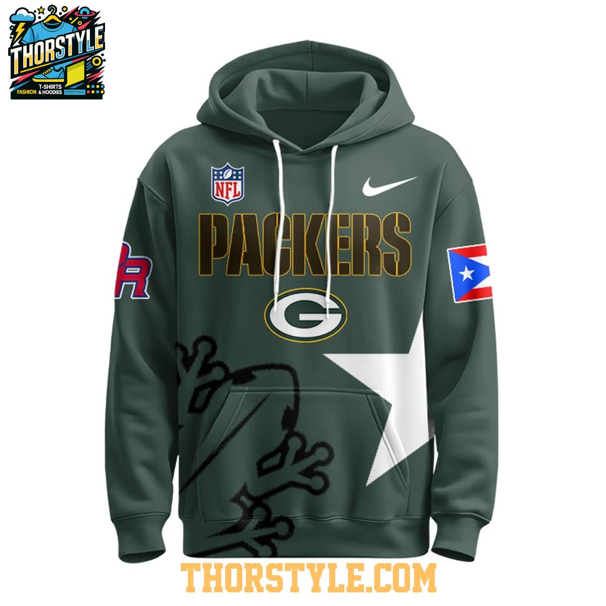 Green Bay Packers Puerto Rico Heritage NFL Halftime Show 2025 Hoodie Shirts Green Bay Packers Puerto Rico Heritage NFL Halftime Show 2025 Hoodie Shirts