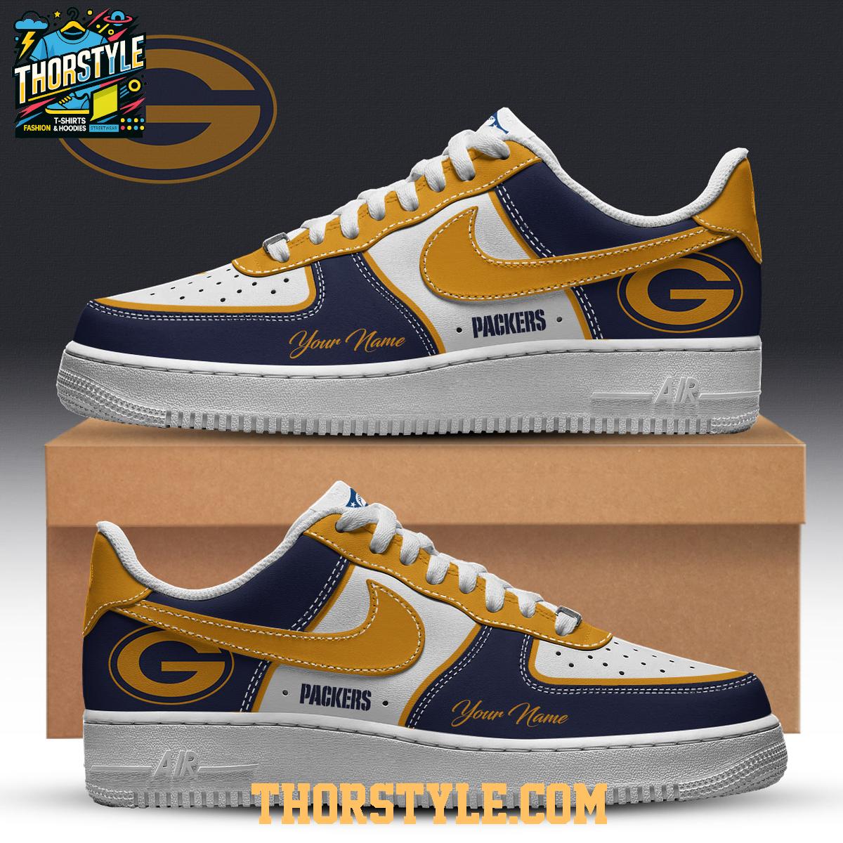 Green Bay Packers Retro Week 2025 Personalized Air Force 1 Shoes Green Bay Packers Retro Week 2025 Personalized Air Force 1 Shoes