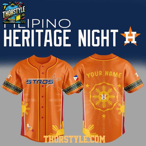 Houston Astros Pinoy Filipino Heritage 2025 Culture Baseball Jersey