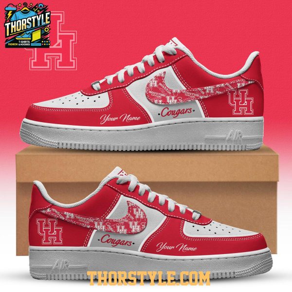 Houston Cougars Coogs House Big 12 NCAA 2025 Personalized Air Force 1 Shoes