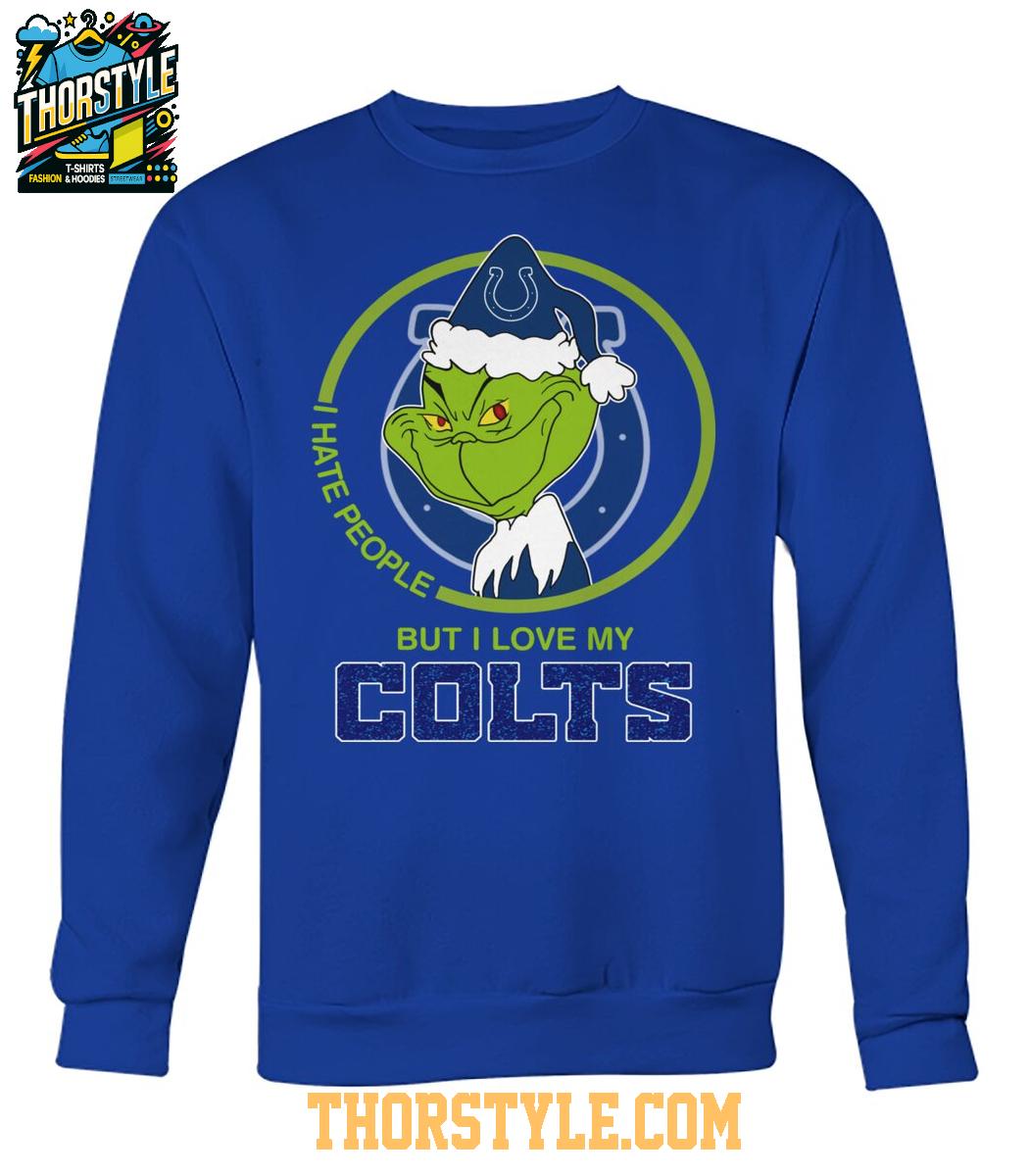 Indianapolis Colts Grinch Hates People But Loves Football Xmas 2025 T-Shirt Indianapolis Colts Grinch Hates People But Loves Football Xmas 2025 T-Shirt