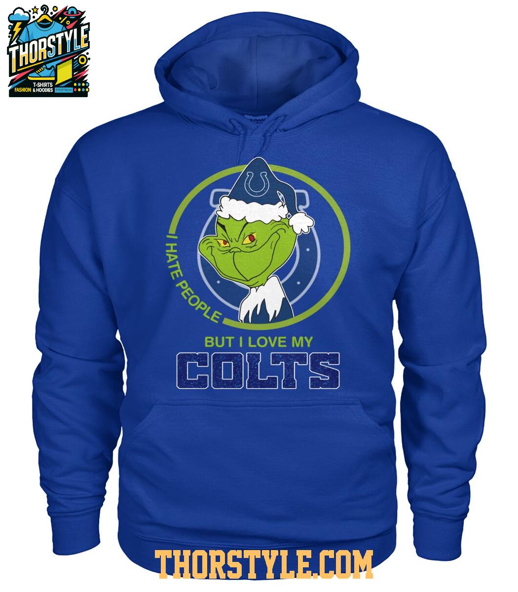 Indianapolis Colts Grinch Hates People But Loves Football Xmas 2025 T-Shirt Indianapolis Colts Grinch Hates People But Loves Football Xmas 2025 T-Shirt