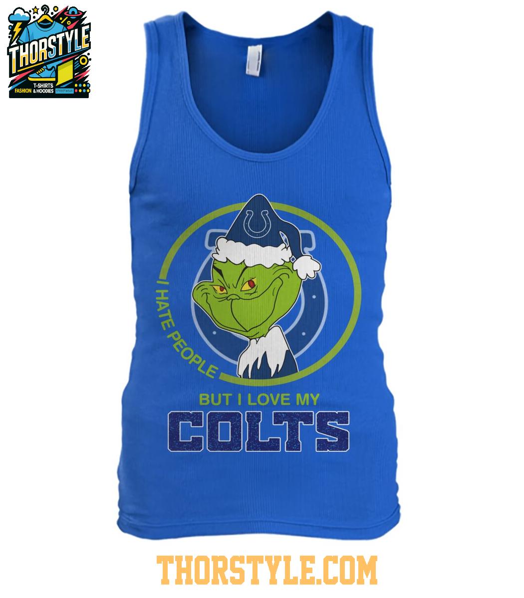 Indianapolis Colts Grinch Hates People But Loves Football Xmas 2025 T-Shirt Indianapolis Colts Grinch Hates People But Loves Football Xmas 2025 T-Shirt