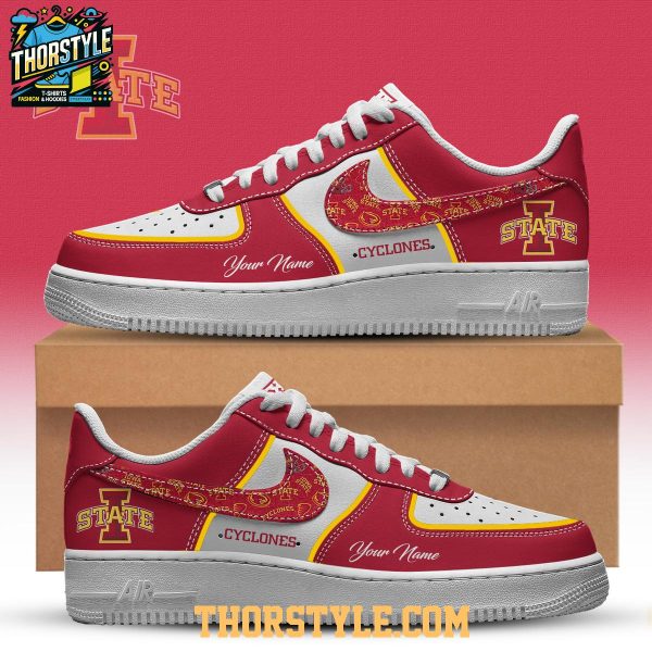 Iowa State Cyclones Cyclone Nation Big 12 NCAA 2025 Personalized Air Force 1 Shoes